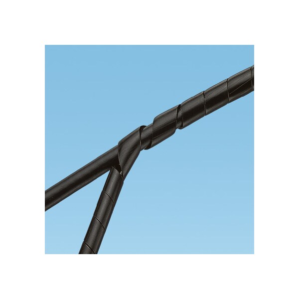 Spiral Wrap, 5 in Max Bundle Dia., 100 ft, Nylon 6/6, Black